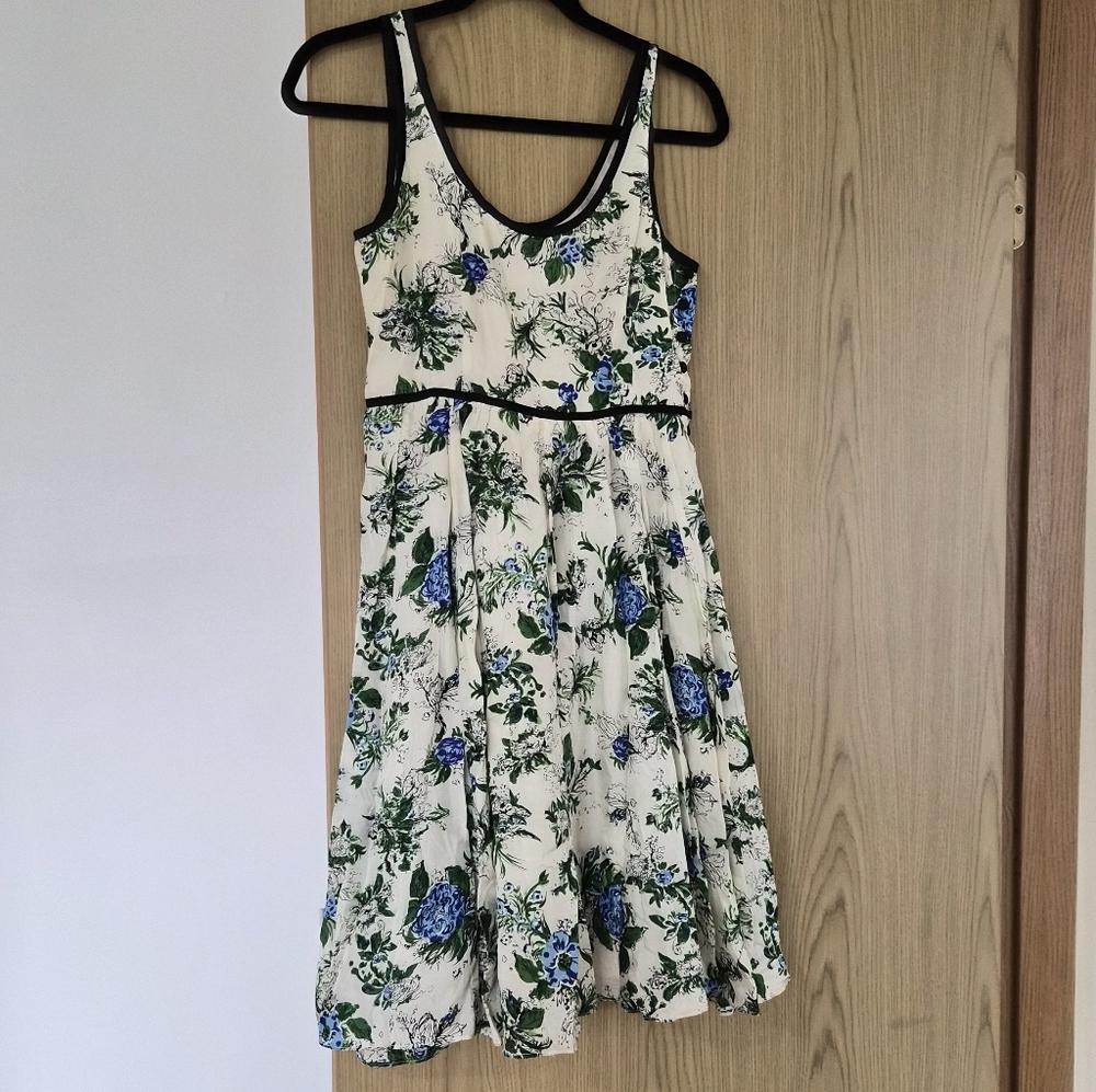 Anthropologie Silk Floral Dress, Sz 4